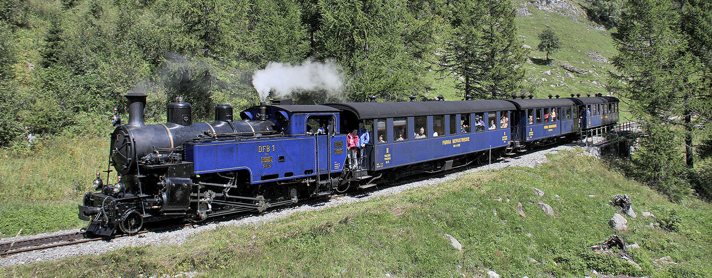 DFB 1 onderweg naar Oberwald Furkabahn
